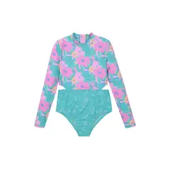 H2O WEAR - Traje de Baño Niña Cut Out UV30+ Turquesa