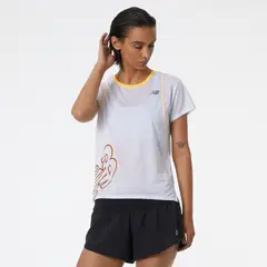 NEW BALANCE - Polera Running Mujer Fast Flight Blanco