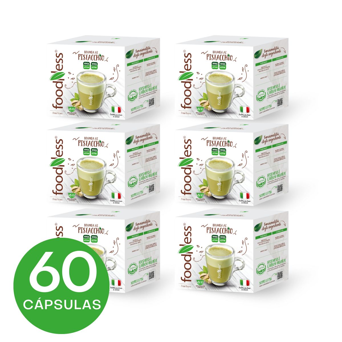 FOODNESS - Pistacho Dolce Gusto compatible - 60 cápsulas
