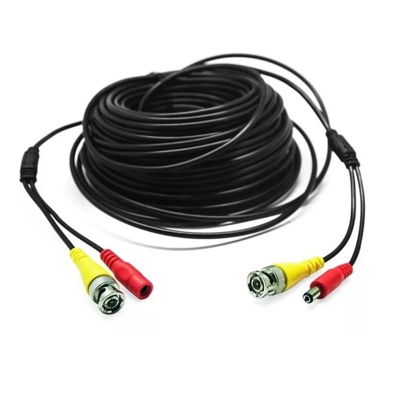 GENERICO - Cable Para Camara Vigilancia Video Y Poder 30 Mts
