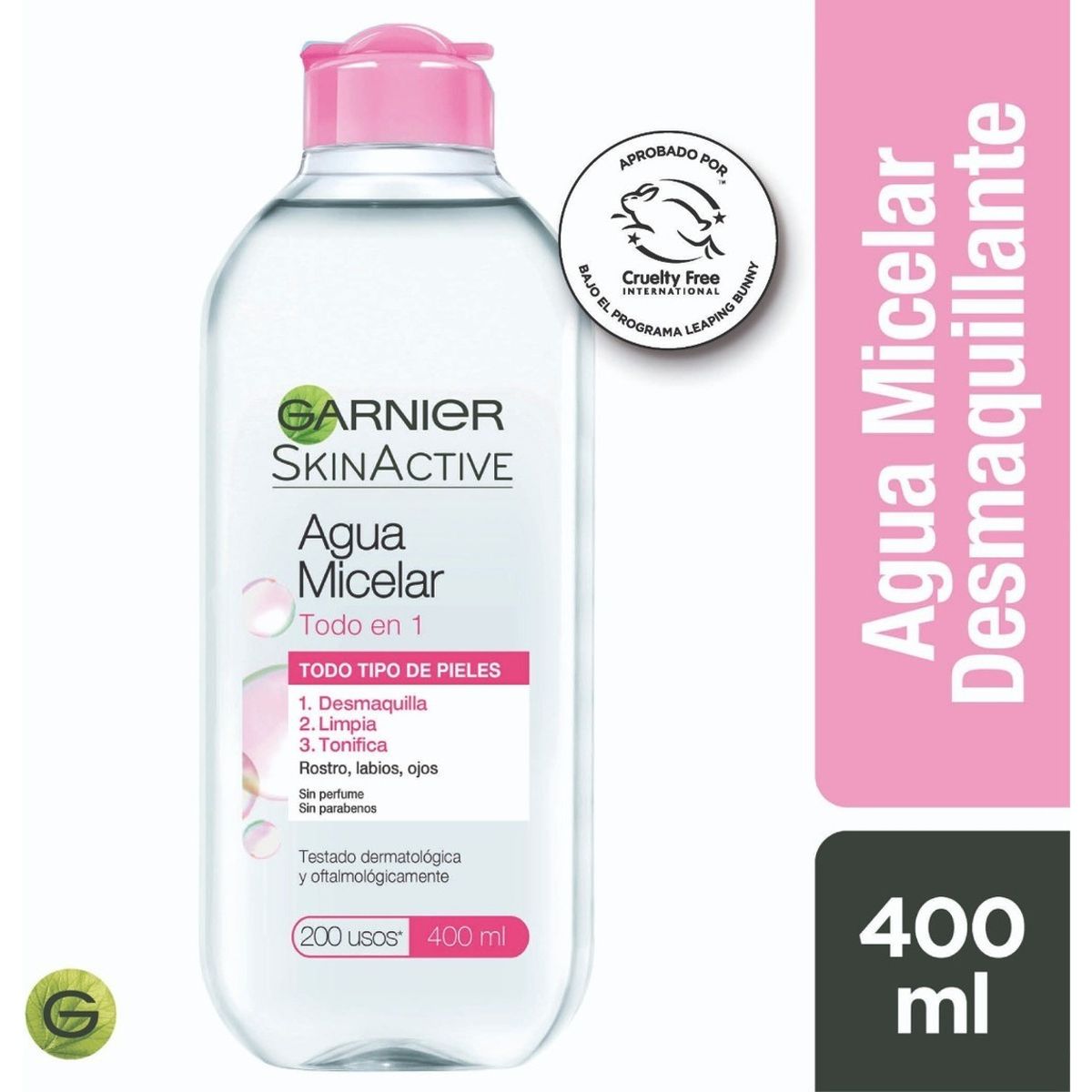 GARNIER - Agua Micelar Todo En 1 Garnier Skin Active X 400 Ml