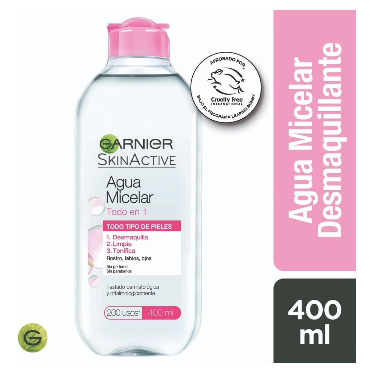 GARNIER - Agua Micelar Todo En 1 Garnier Skin Active X 400 Ml