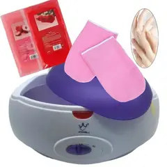 GENERICO - Pack Olla Parafina 3 Kg + 2 Parafinas + 2 Par De Guantes