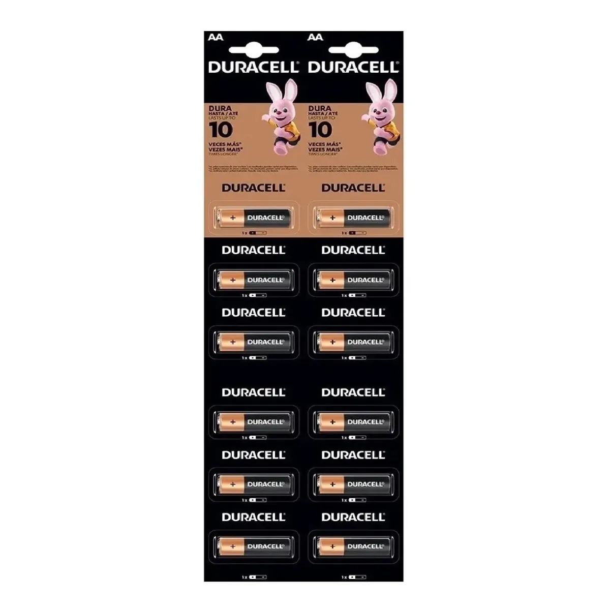 DURACELL - Pack 12 Pilas Duracell AA Alcalina Tira