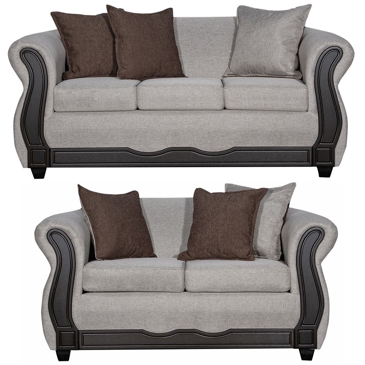 BLACK FACTORY - Juego de Living 3 2 Barcelona Beige