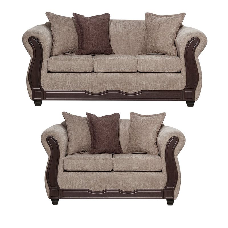 GENERICO - Juego de Living 3, 2 Barcelona Beige