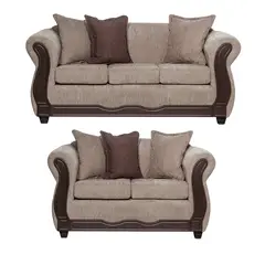 GENERICO - Juego de Living 3; 2 Barcelona Beige