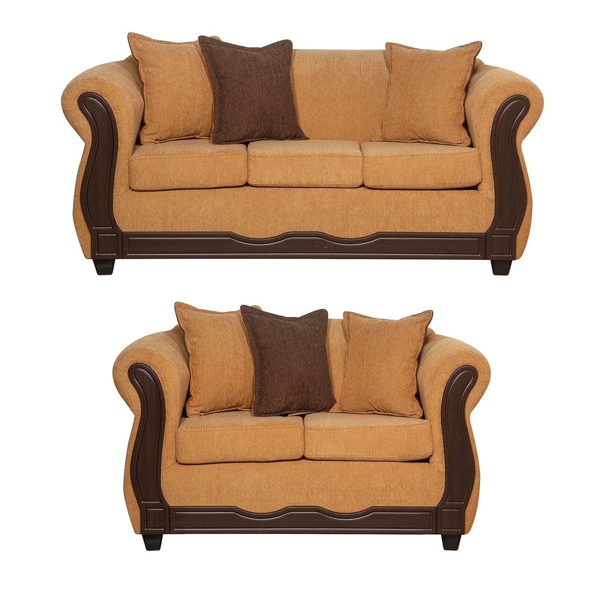 BLACK FACTORY - Juego de Living 3 2 Barcelona Oro