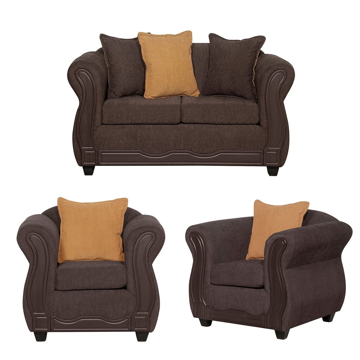 BLACK FACTORY - Juego de Living 2 1 1 Barcelona Cafe