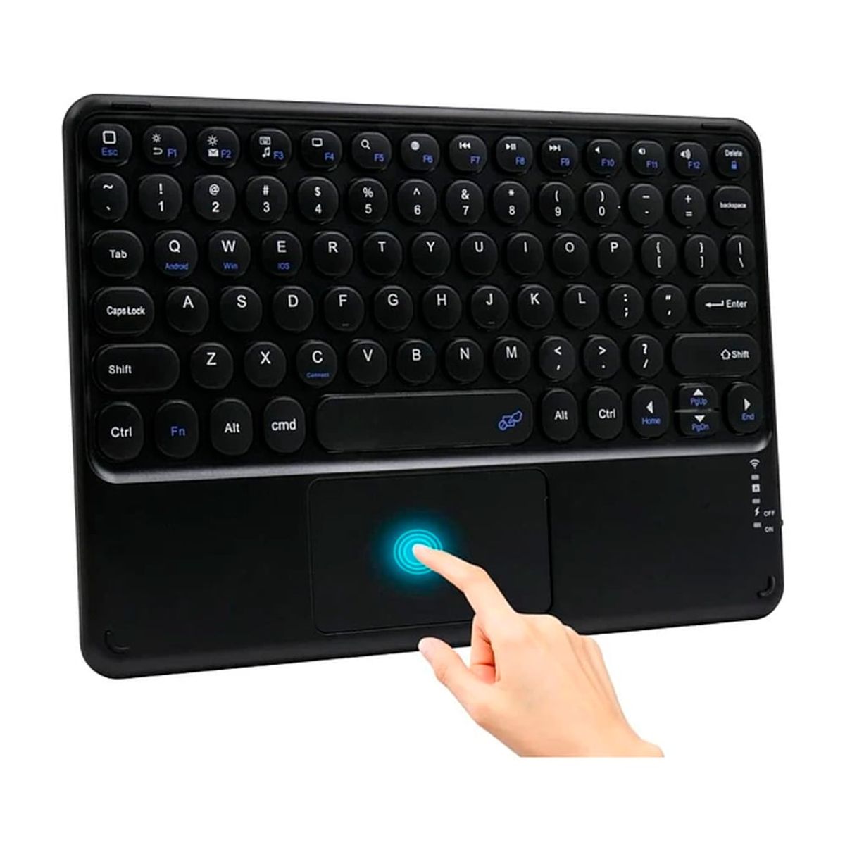 GENERICO - Teclado Inalámbrico Para iPad  Tablet Universal Touchpad Negro