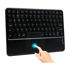 GENERICO - Teclado Inalámbrico Para iPad Tablet Universal Touchpad Negro