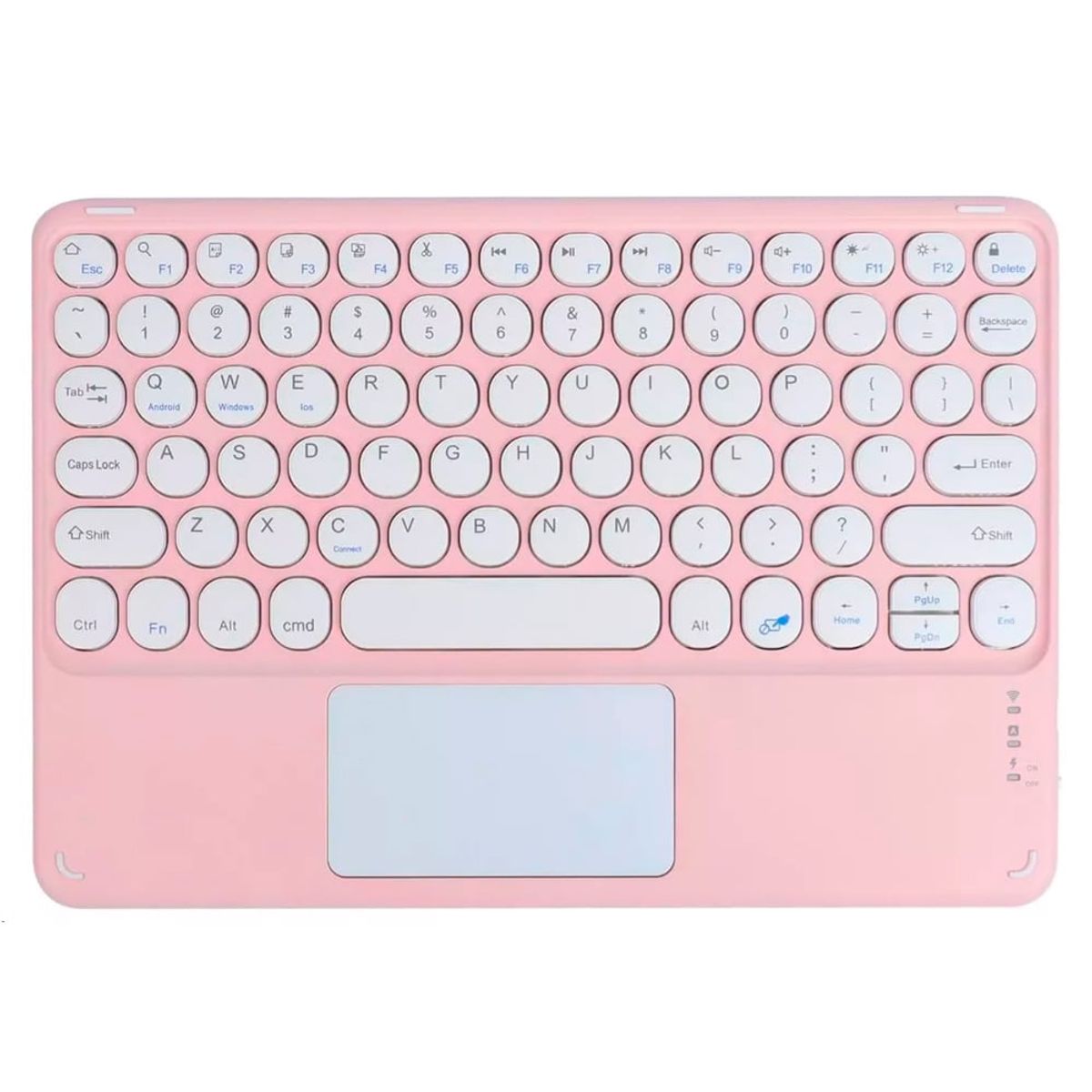 GENERICO - Teclado Inalámbrico Para iPad  Tablet Universal Touchpad Rosa