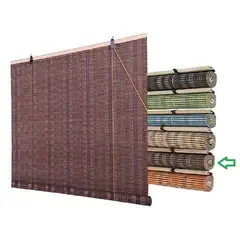 BAMBU - Cortina Roller natural 120x150 Esterilla Enrollable BROWN