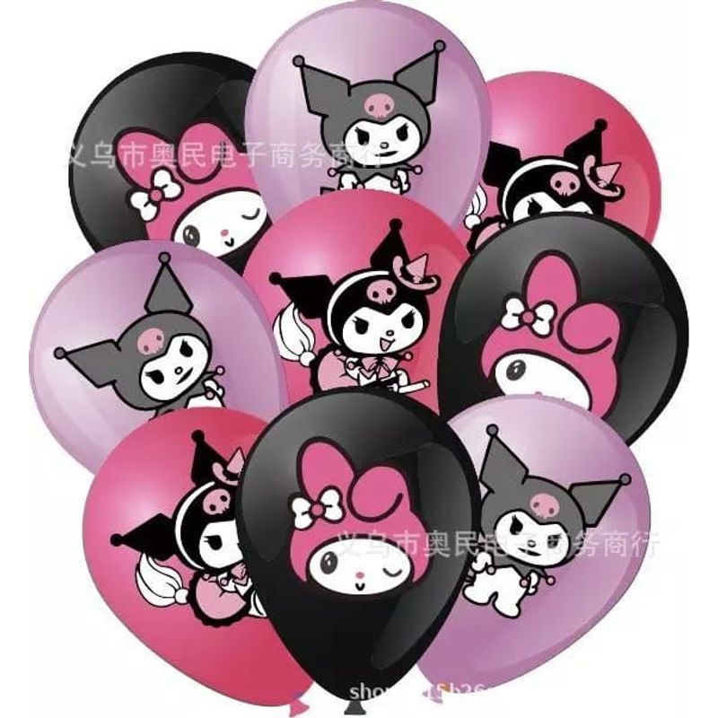 GENERICO - Set de Globos látex temática kuromi