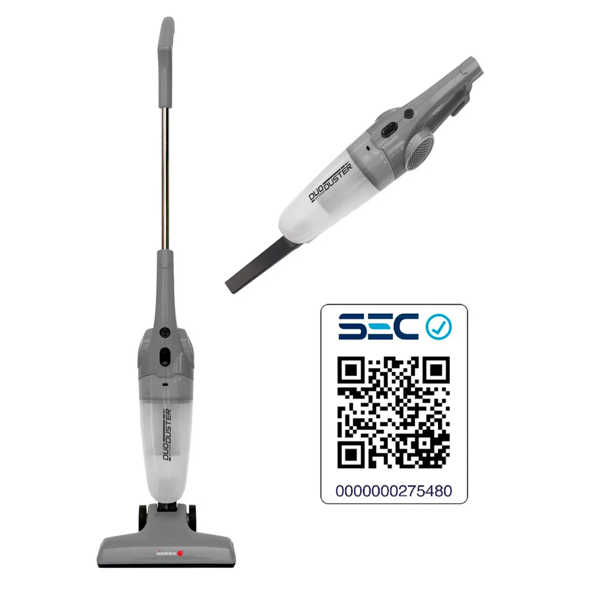SINDELEN - Aspiradora vertical y de mano 2en1 hogar y auto certificada SEC