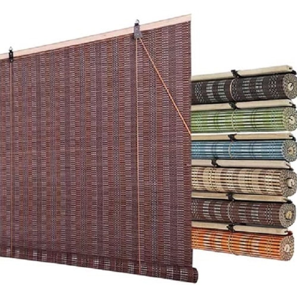 BAMBU - Cortina Roller Bambu natural 150x180 Esterilla Enrollable BROWN