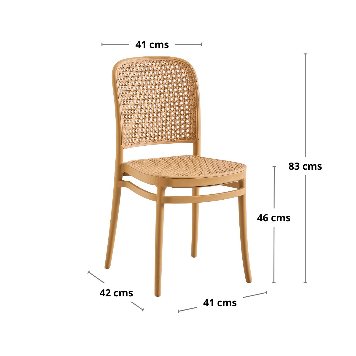 WHITE MARKET - Pack x 4 Silla Terraza Sunset Cafe