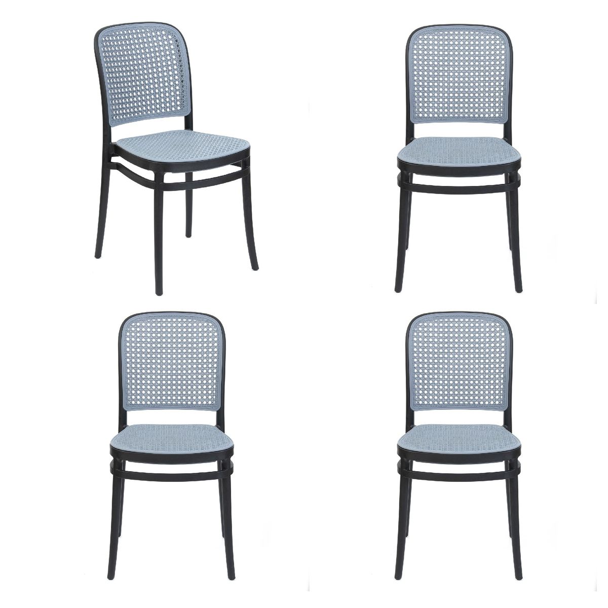 WHITE MARKET - Pack x 4 Silla Terraza Sunset Gris