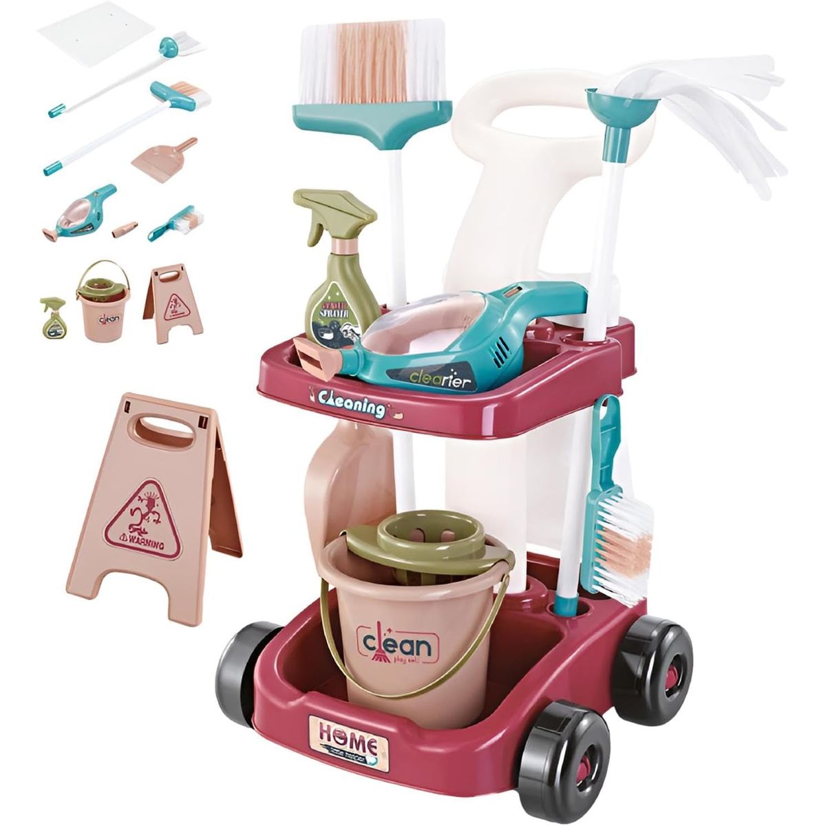 GENERICO - JUEGO DE LIMPIEZA CON ASPIRADORA