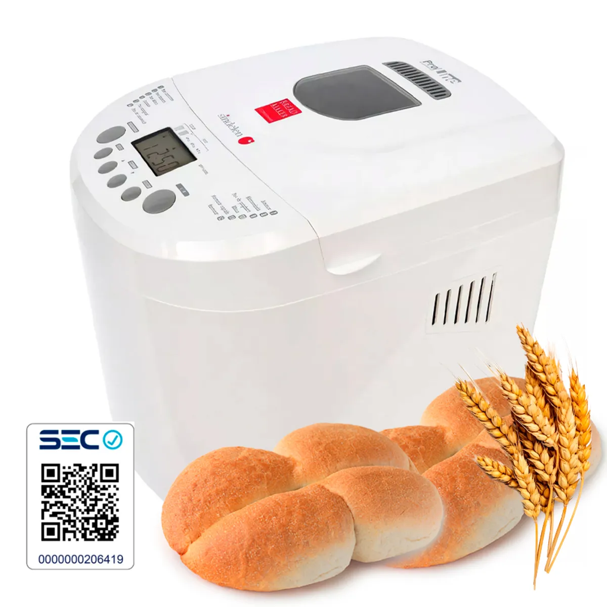 SINDELEN - Maquina para hacer Pan capacidad 900gr certificada SEC