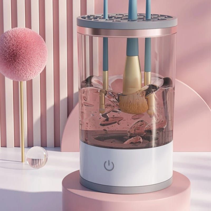 GENERICO Limpiador de brochas de maquillaje eléctrico en para