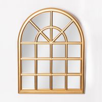 Ventana Espejo Catedral Dorado para Pared