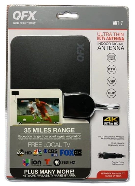 GENERICO Antena HDTV Ultra Delgada QFX ANT-7 - Nexstore