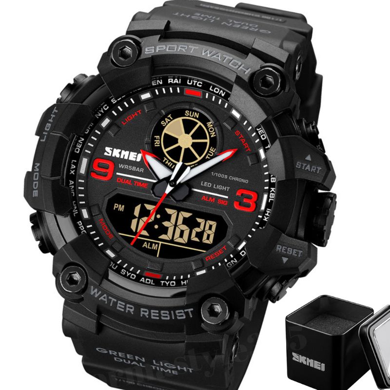SKMEI - Reloj De Hombre Deportivo Análogo Digital SKMEI Sumergible Táctico