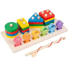 GENERICO - Juego De Pesca Magnetico Y Encaje Juguete De Madera Niños