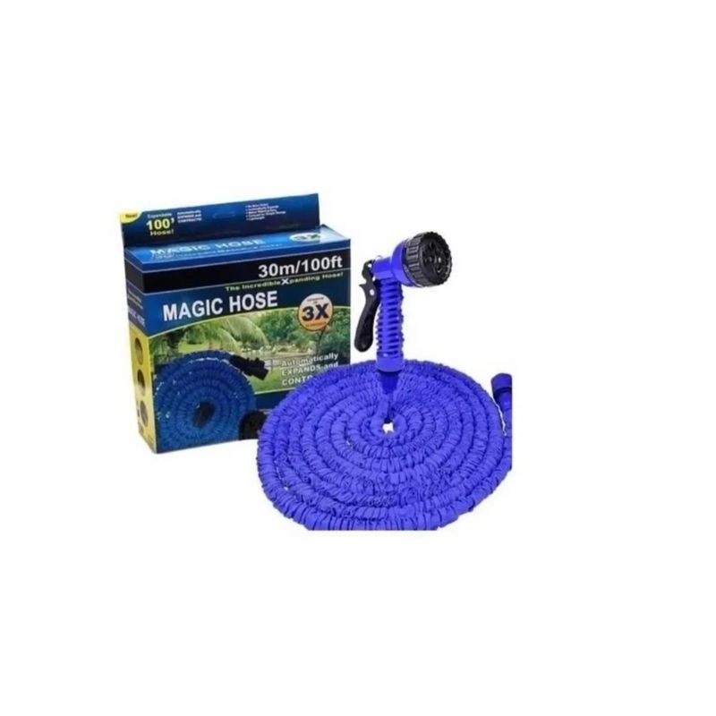 GENERICO - Manguera Extensible  Manguera Retráctil 30m Azul