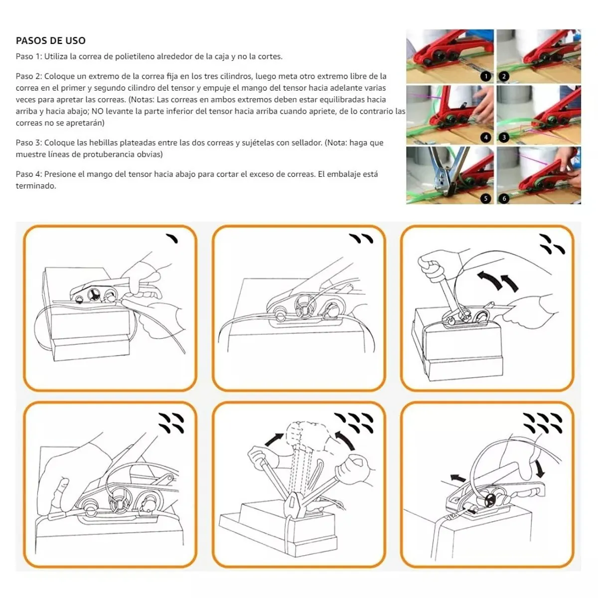 KUANGYE - Set Enzunchadora Manual sellador tensandor zuncho y sellos