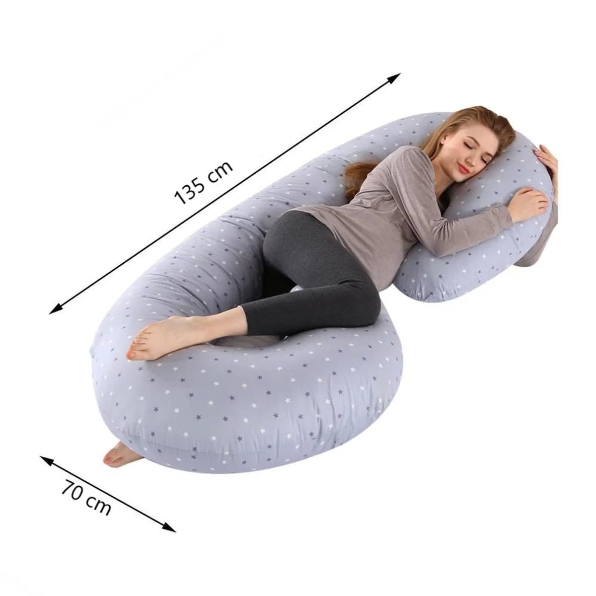 GENERICO - Cojín Almohada Maternal modelo C color Rosado