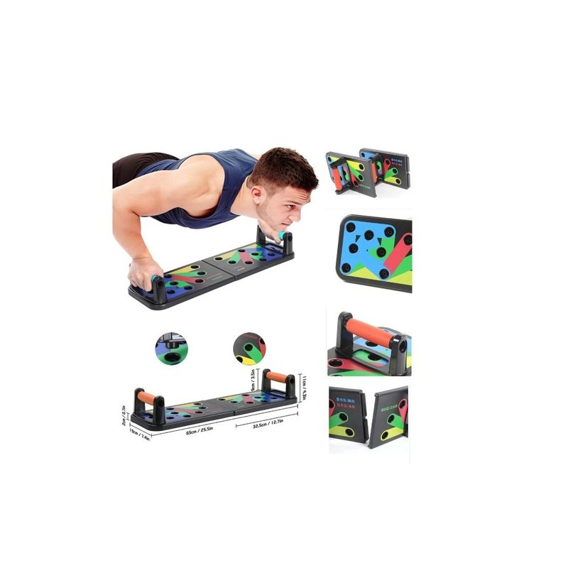 GENERICO - Tablero Push Up De Entrenamiento Flexiones Abs Black
