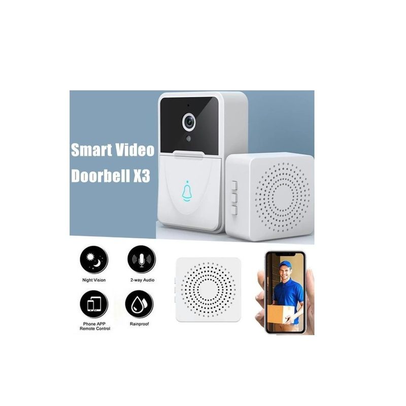 GENERICO - Timbre Inteligente Inalámbrico Citófono Wifi Portero Video White