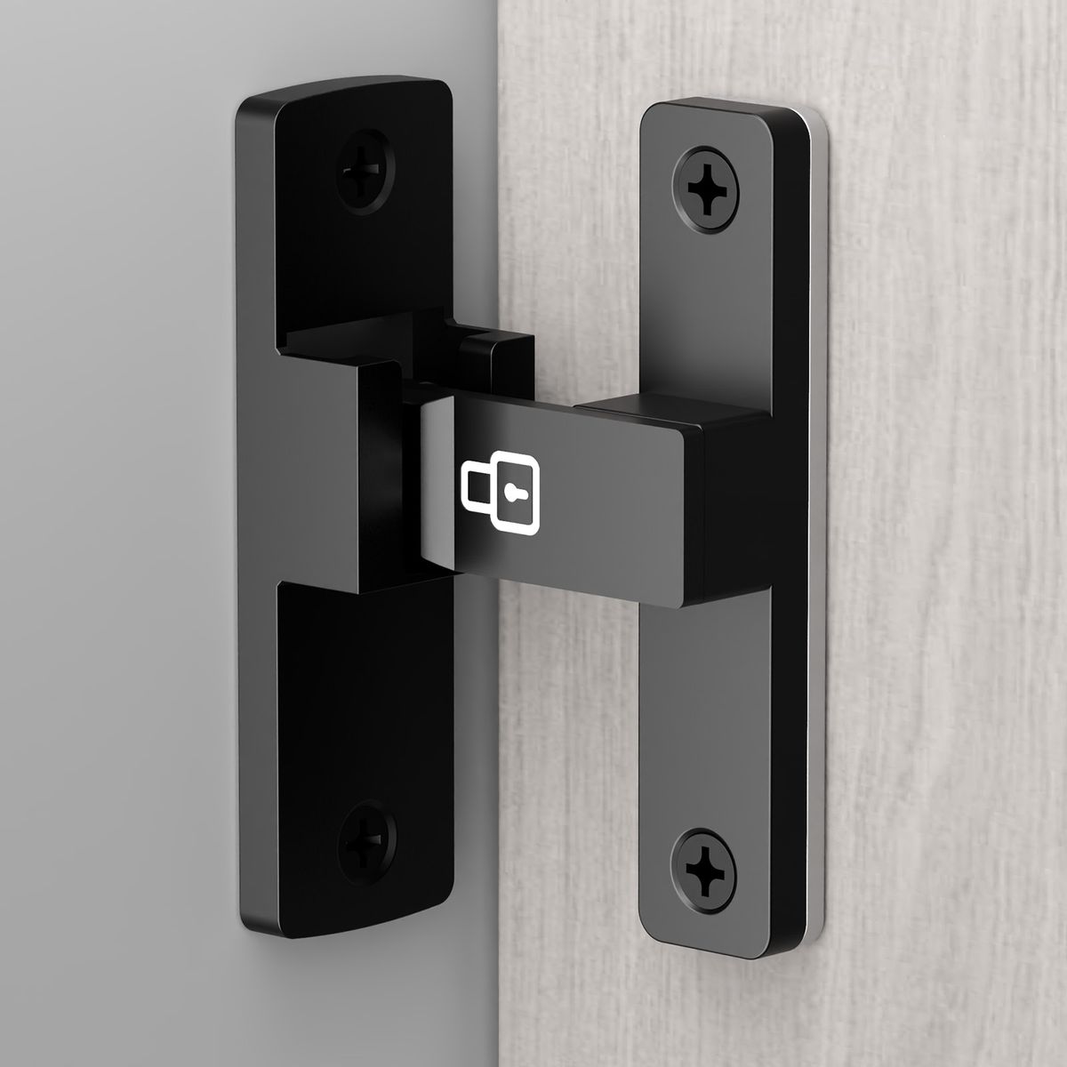 AIZO - 90° Antirrobo Enganche De Puerta Cerrojo Sin Taladrar