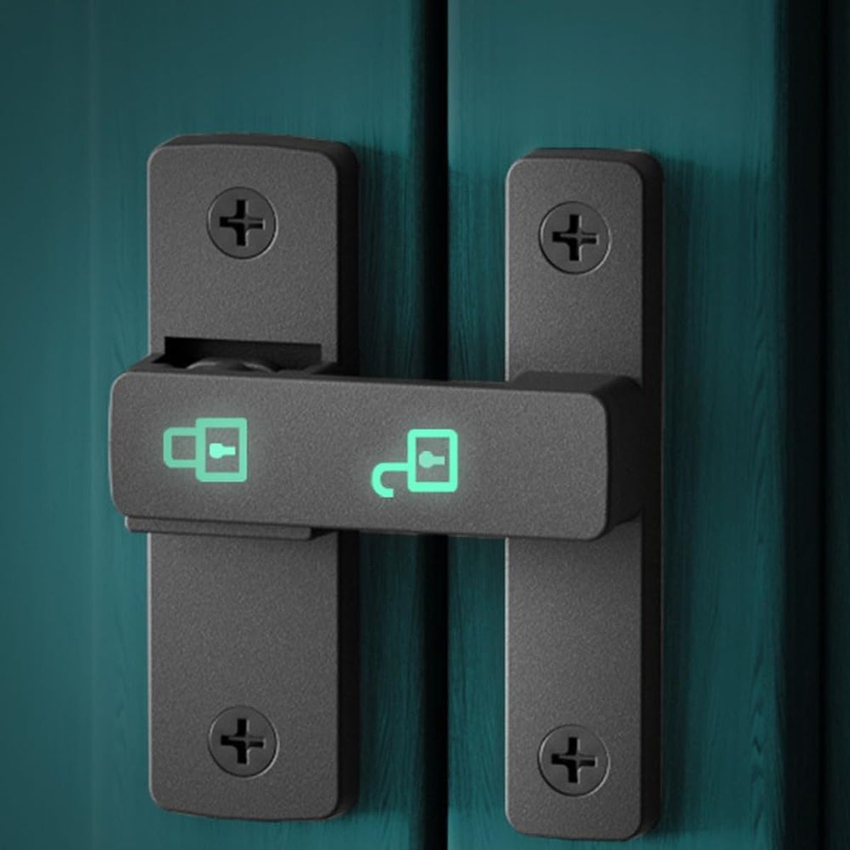 AIZO - 180° Antirrobo Enganche De Puerta Cerrojo Sin Taladrar