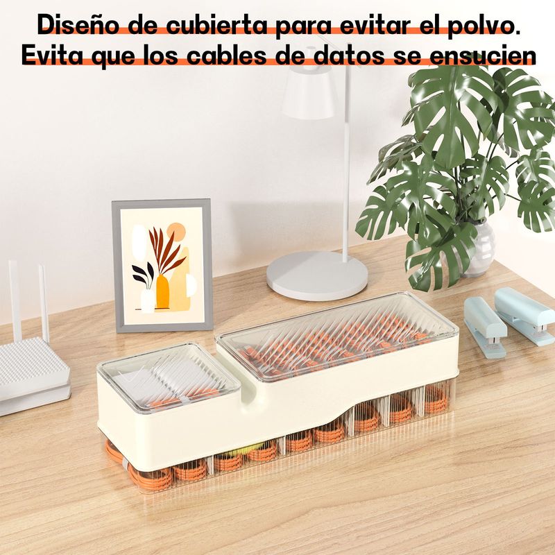 AIZO - Caja De Almacenamiento De Escritorio Con Velcro