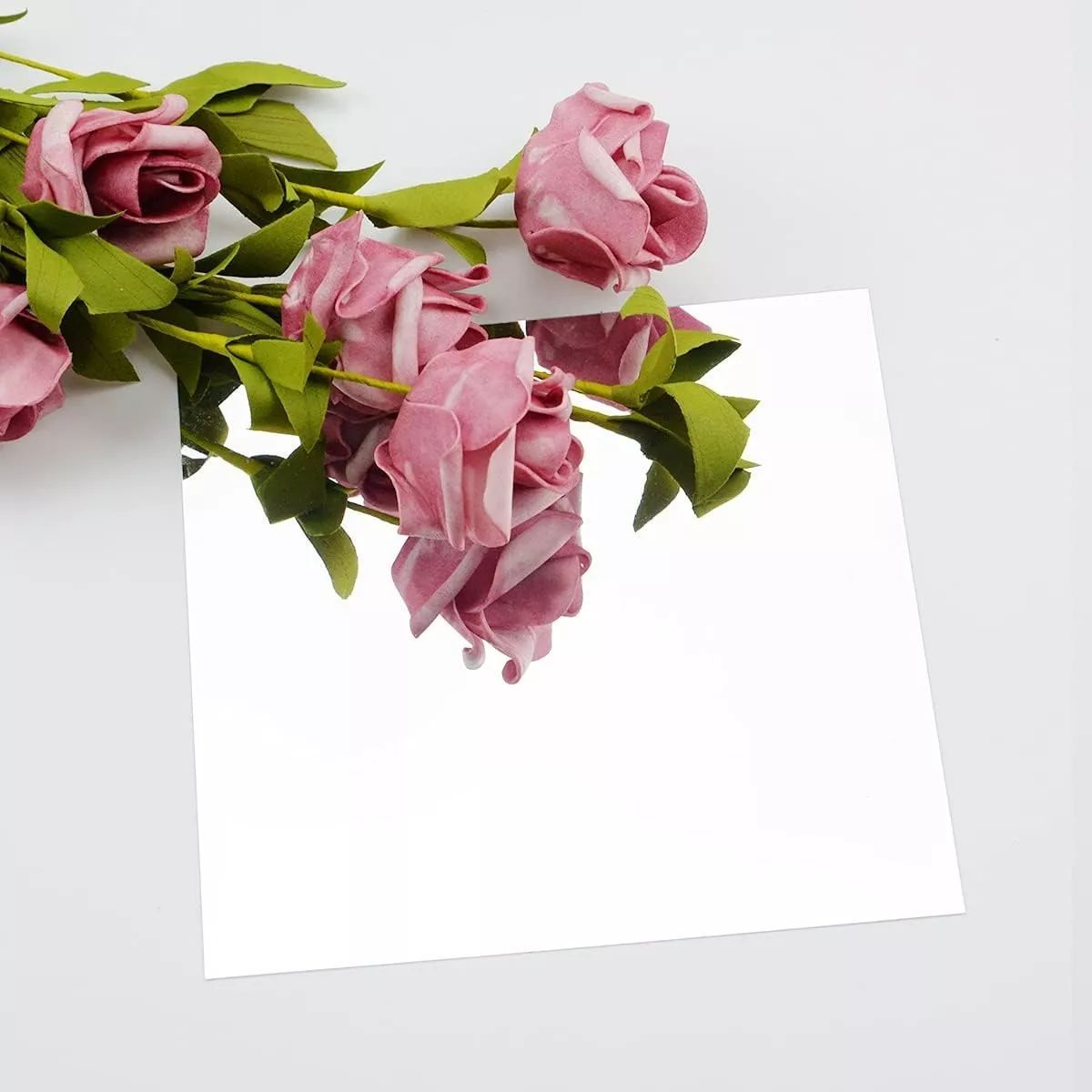 KUANGYE - Pack 12 Espejos Adhesivos Decorativos 15 X 15cm Multiusos