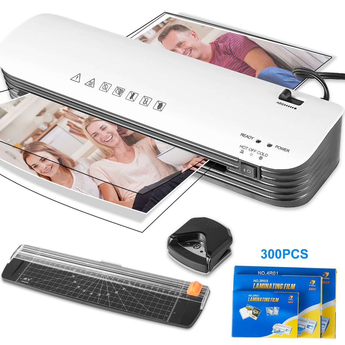 BLUEDREAMER - Termolaminadora Plastificadora Cortador De Papel 300 Micas