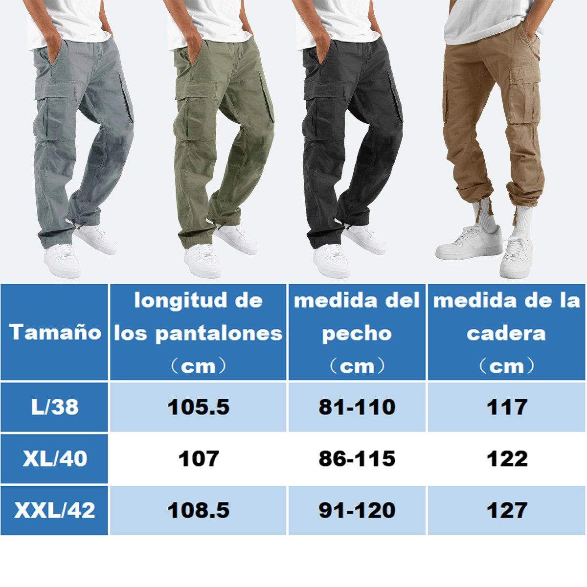 EDWINAYY - Pantalones Cargo De Estilo Hip Hop Para Hombre