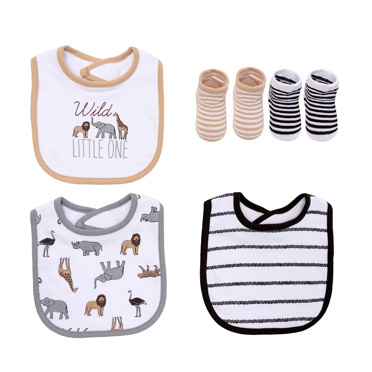 BAMBINO - Set Baberos + Calcetines Niño Wild Bambino