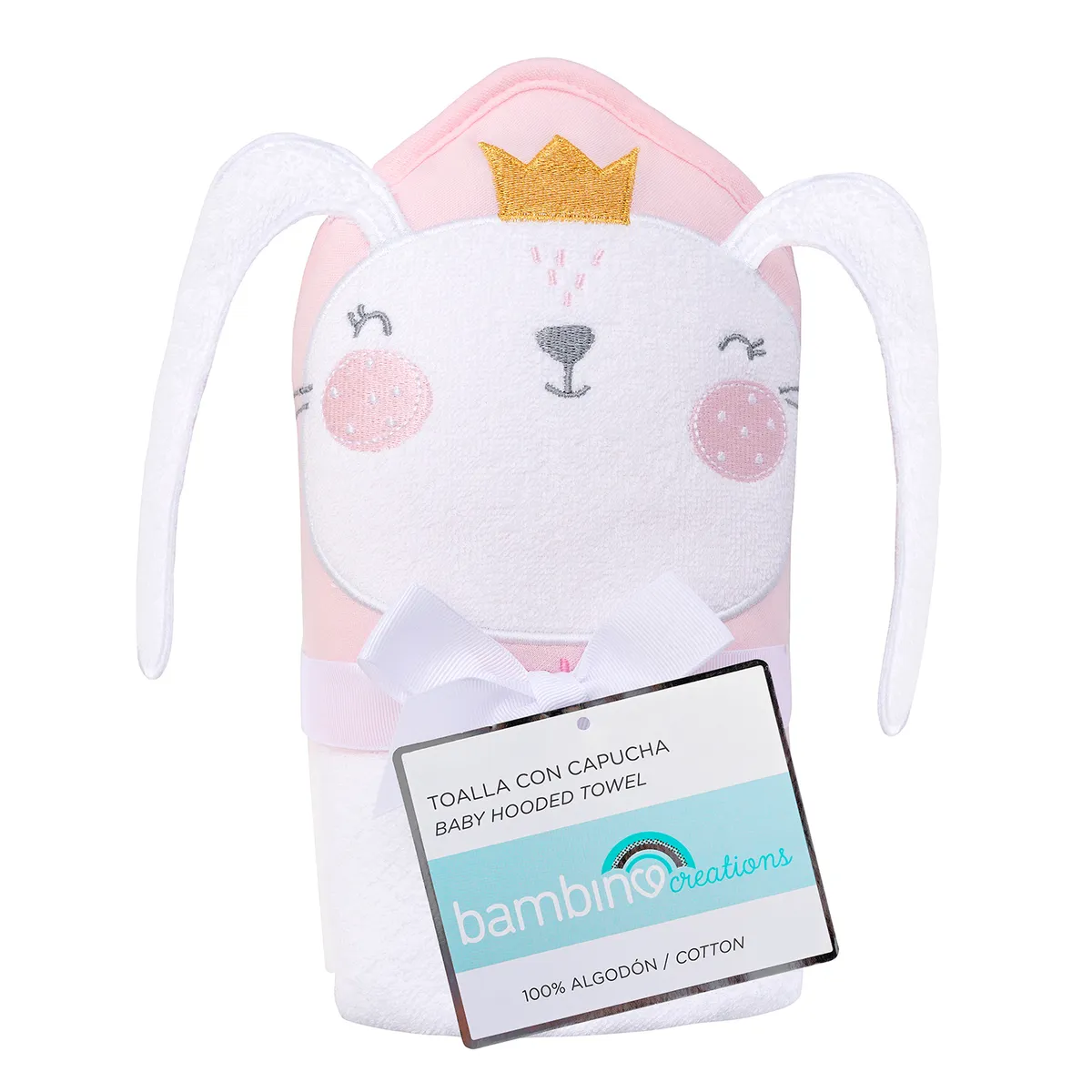 BAMBINO - Toalla Con Capucha Blanco Conejita Niña