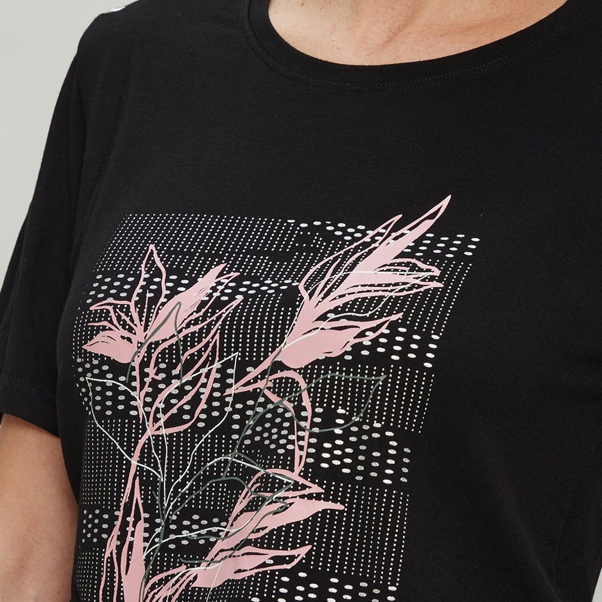 MA GRIFFE - Polera Manga Corta Negro Mujer Magriffe