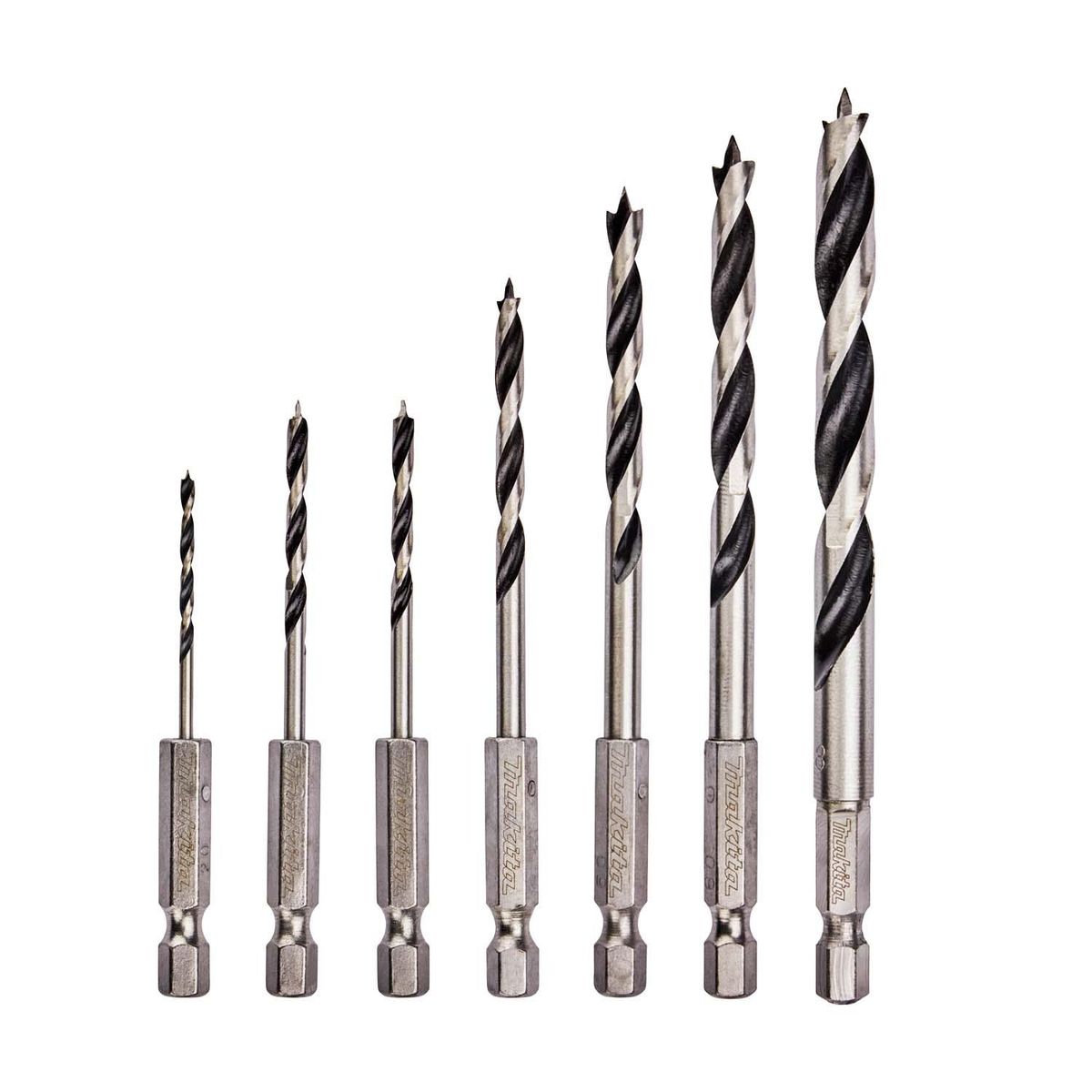 MAKITA - Set Brocas Para Madera 2, 3, 4, 6, 8mm 7 Pzas. - Makita