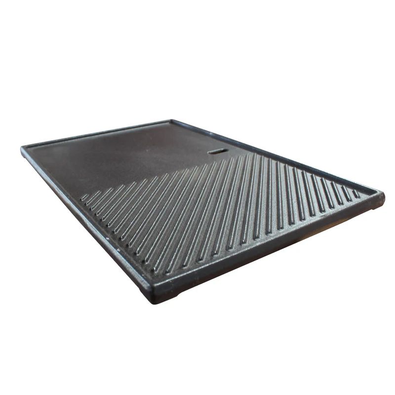 KING GRILL - Plancha de hierro fundido para parrilla y cocina - Rectangular