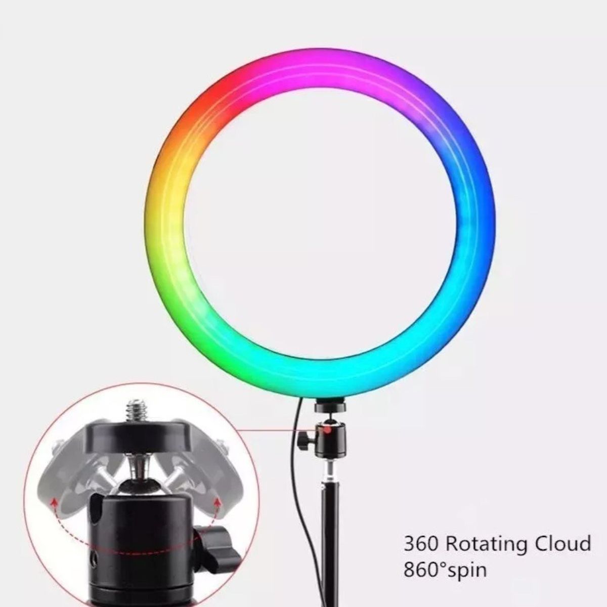 GENERICO - Aro de Luz Led Selfie Celulares 56 CMS 22" mas Tripode