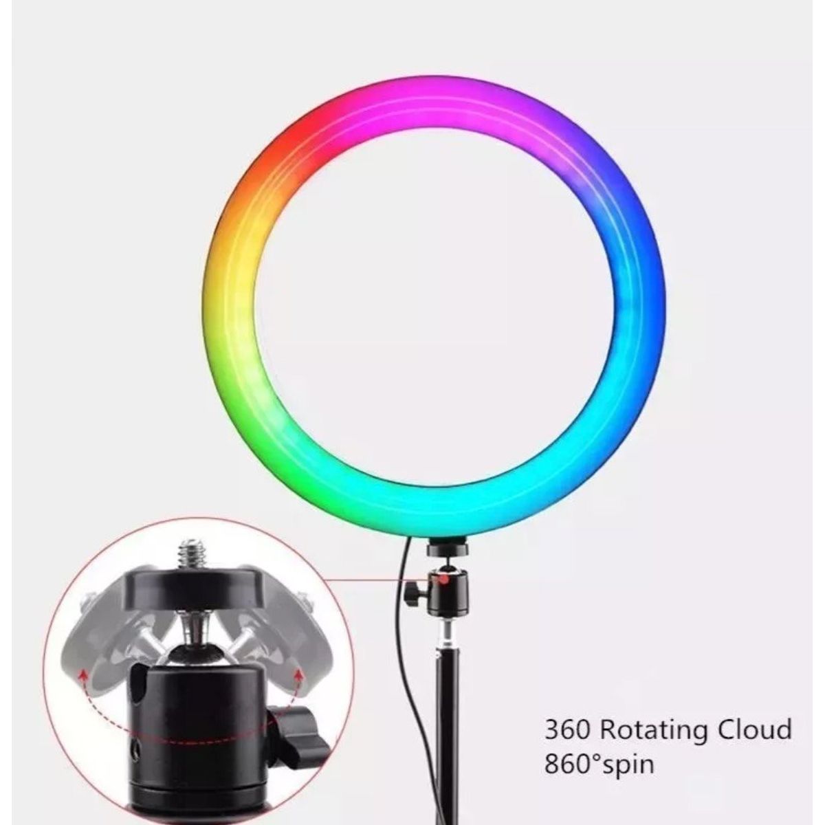 GENERICO - Aro de Luz Led Selfie Celulares 56 CMS 22" mas Tripode