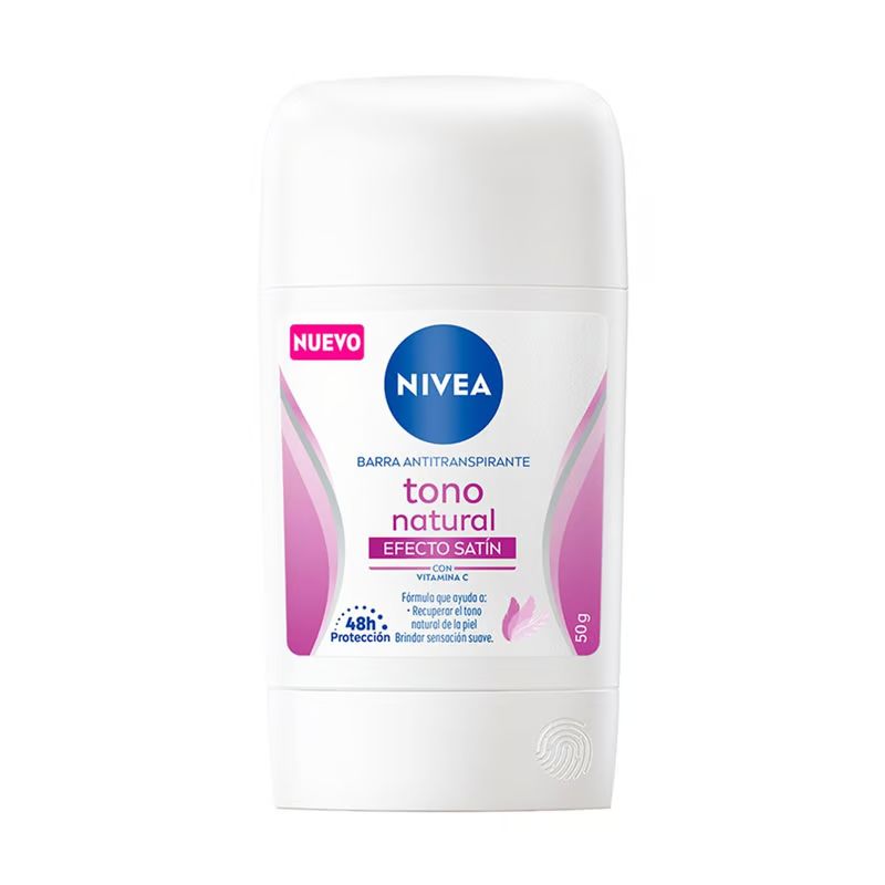 NIVEA - NIVEA DESODORANTE BARRA EFECTO SATIN TONO NATURAL X 54GR.-