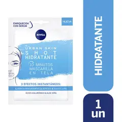 NIVEA - MASCARILLA EN TELA URBAN SKIN SHOT HIDRATANTE 10 MINUTOS