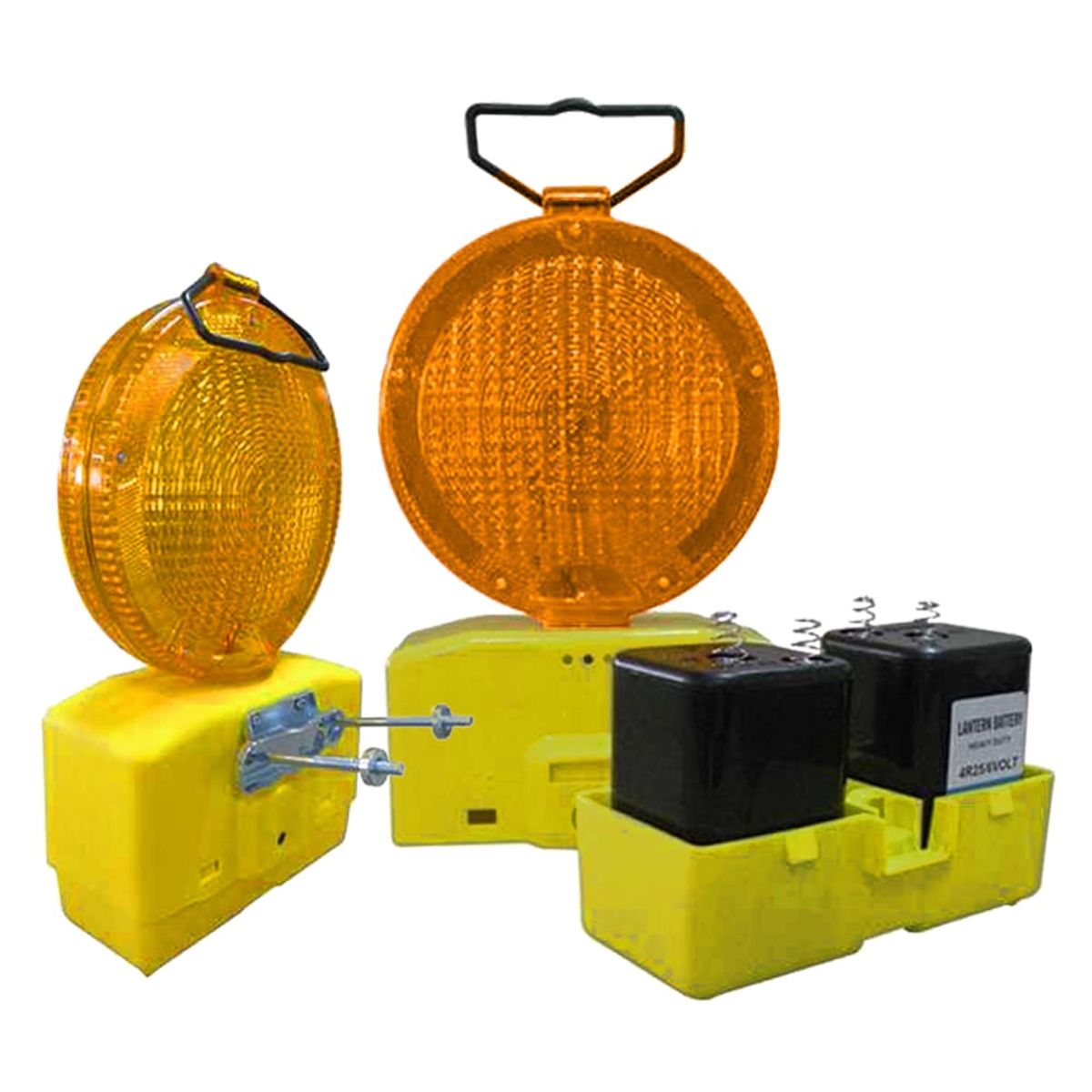 QRUBBER - Lámpara Destellante Amarilla con Batería QRubber